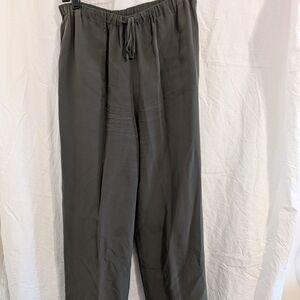 Jones New York Charcoal 100% Silk Pants